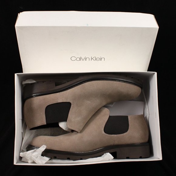 Calvin Klein Men's Udell Calf Suede Tobacco Brown Shoe Bootie Size 11.5 M - Picture 2 of 10